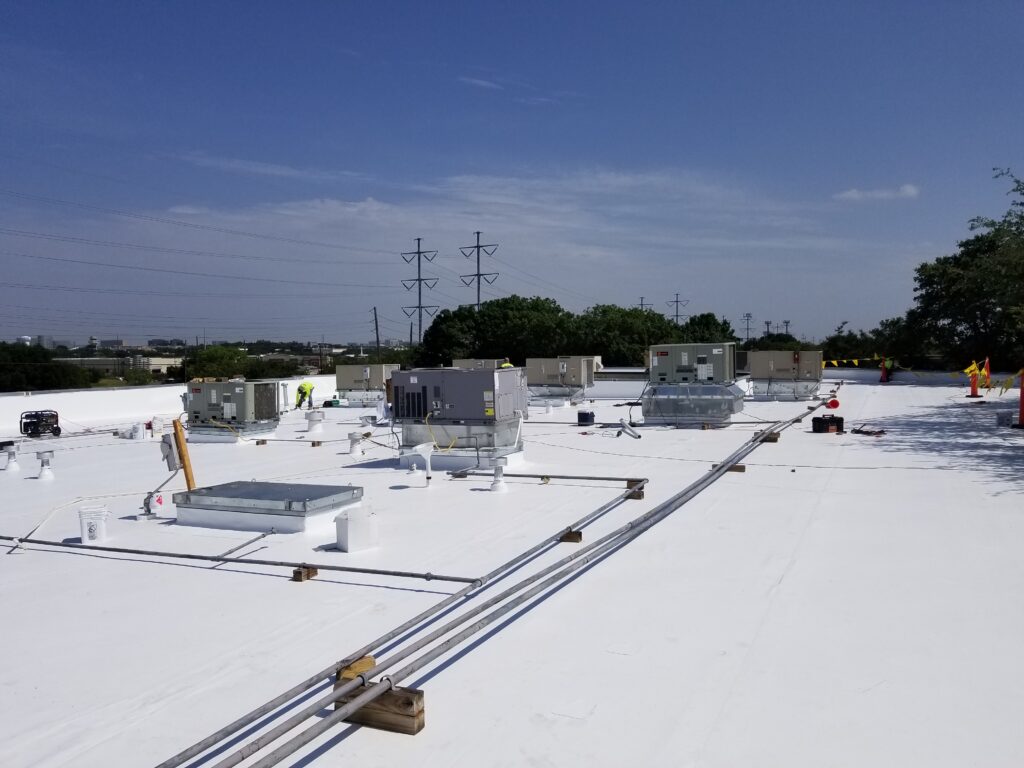 Low slope commercial roof system in Rochester